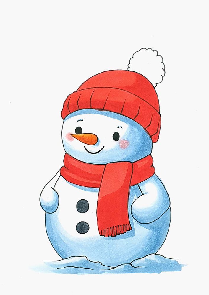 How To Draw An Adorable Snowman - Easy Guide With Pictures